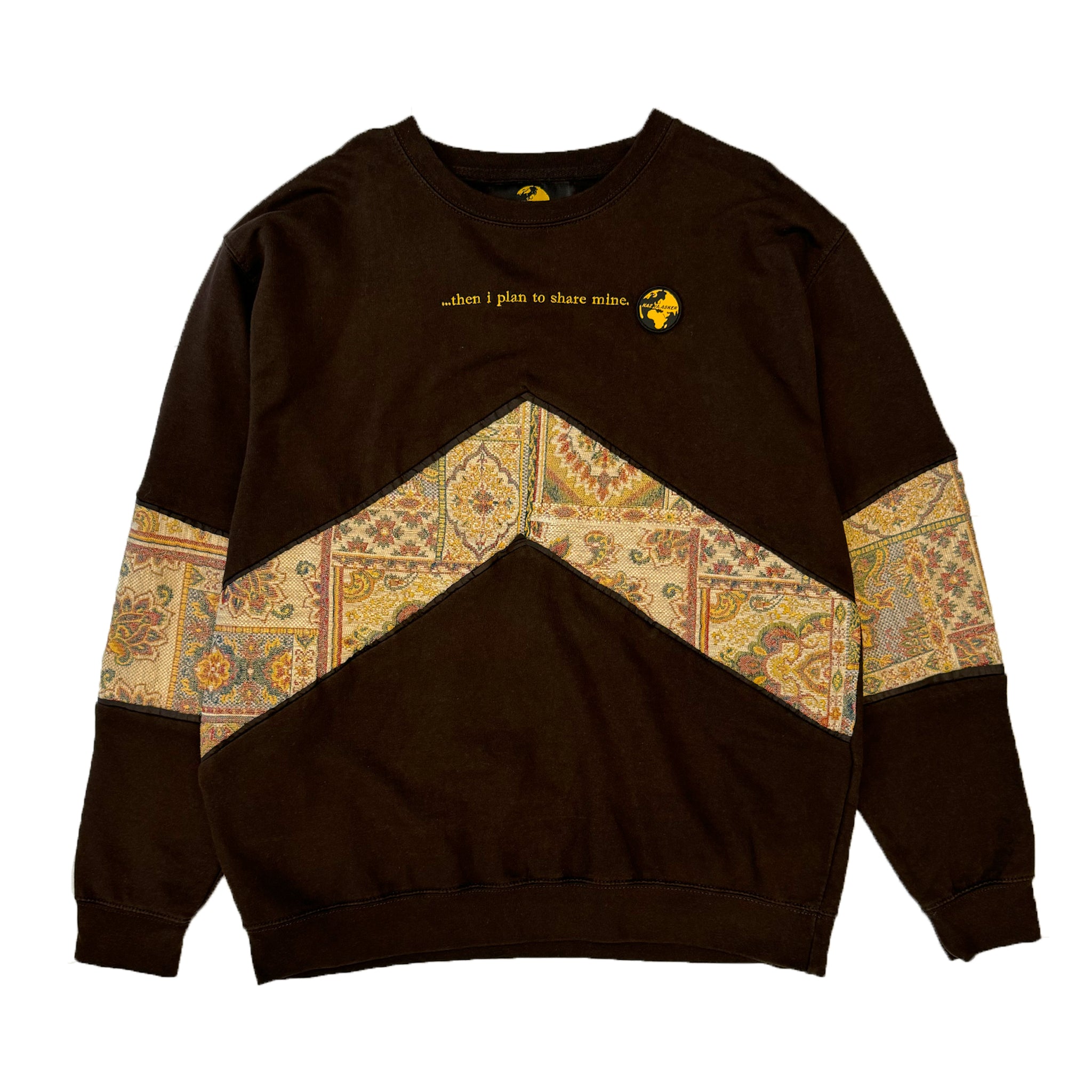 Brown Embroidery Sweatshirt