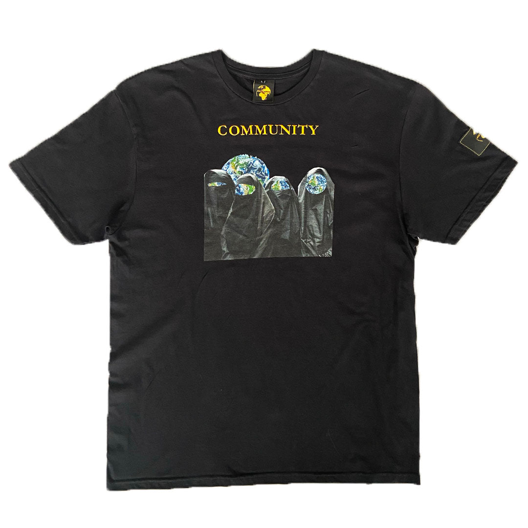 Community: Black Print and Embroidery T-Shirt