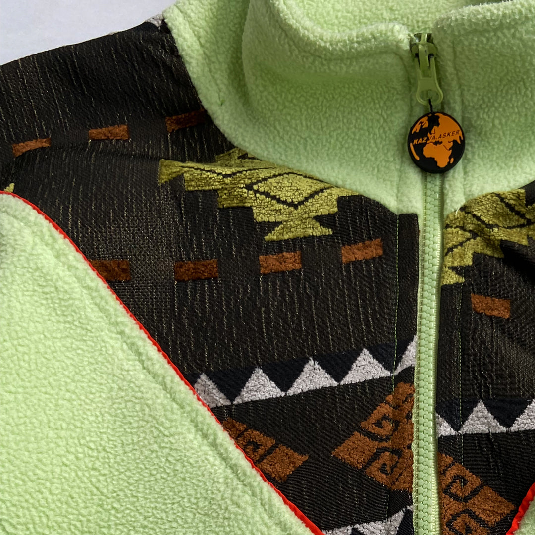 Co-ord: Lime Green Fleece and Bag