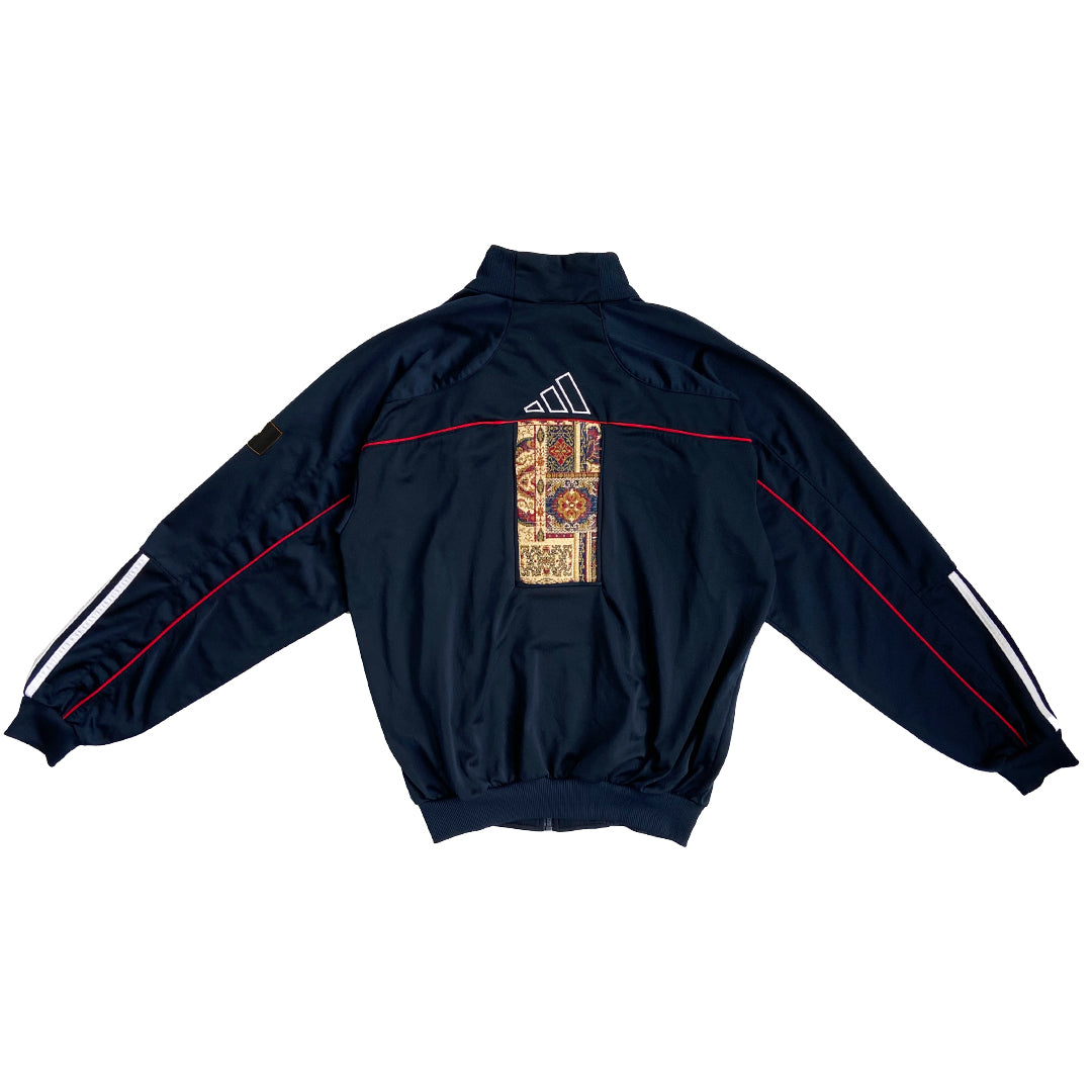Co-ord: Adidas Navy Blue Tracksuit Jacket and Bag