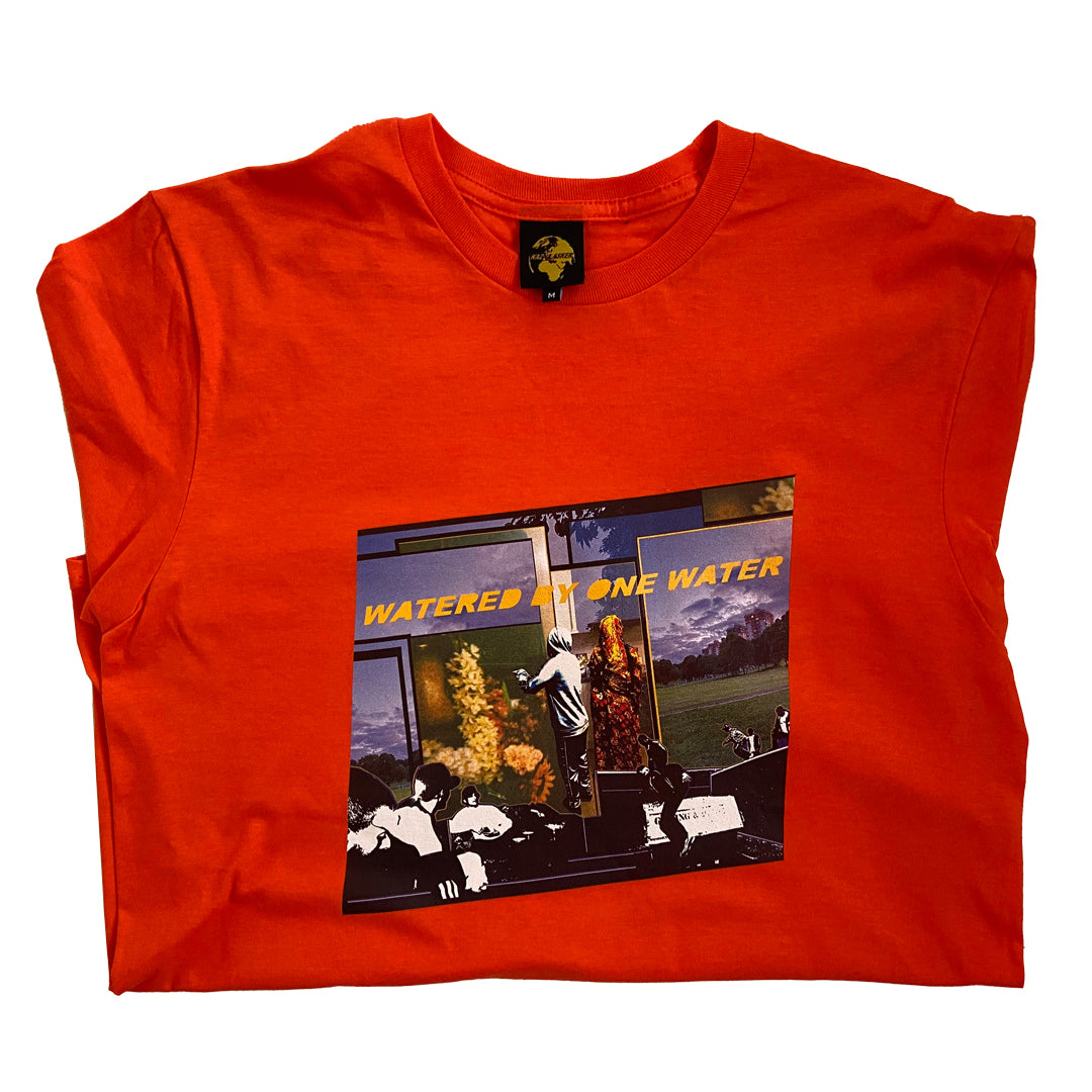 Watered by one Water: Orange Print T-Shirt