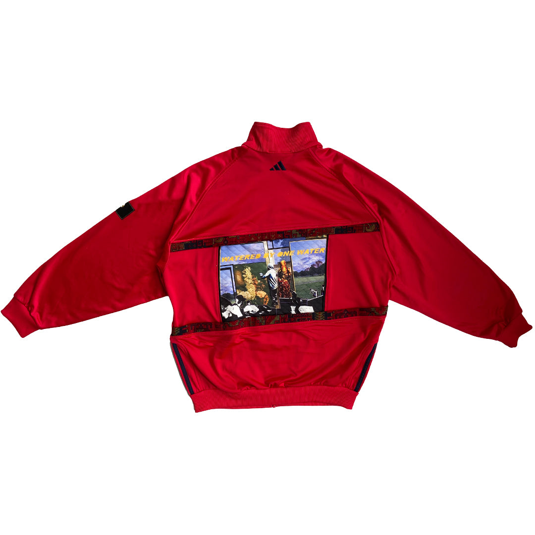 Co-ord: Adidas Red Tracksuit Jacket and Bag